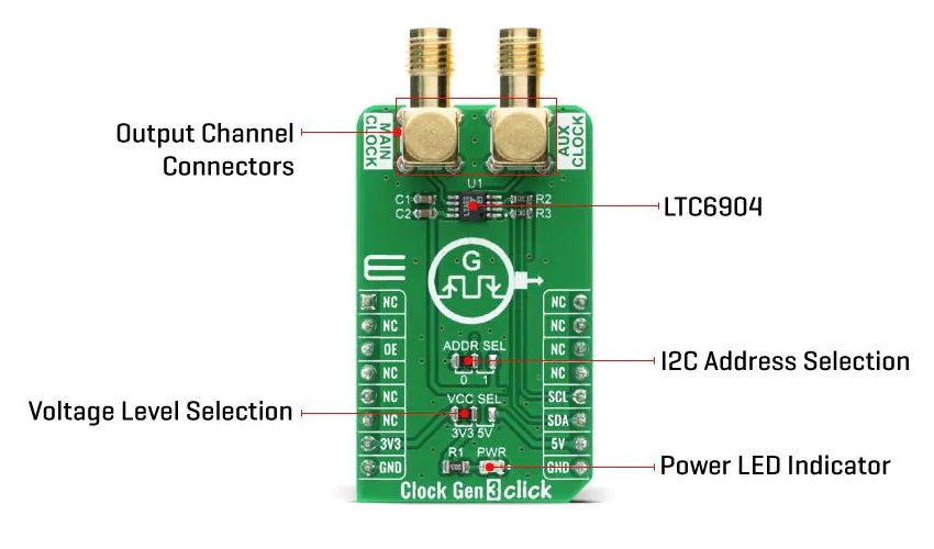 Mikroe Clock Gen 3 Click 特性_功能结构图及应用领域