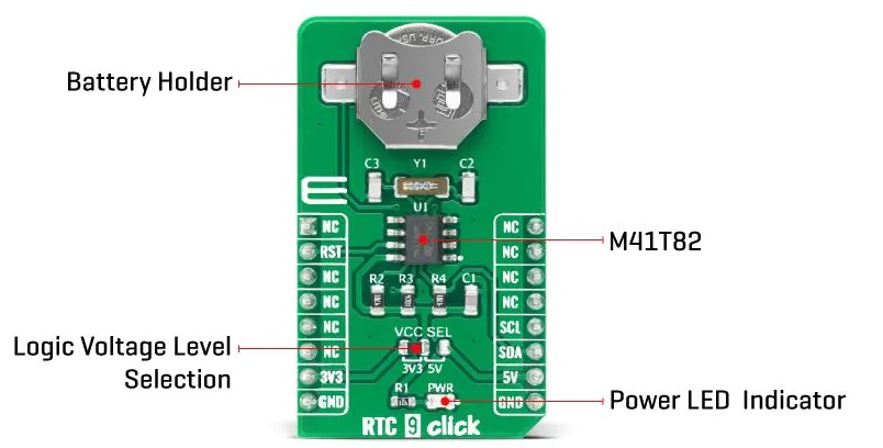 低功耗实时时钟模块Mikroe RTC 9 Click介绍_特性_引脚功能图及应用领域