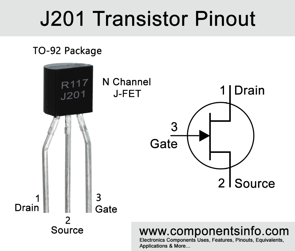 用于放大目的的通用JFET晶体管J201_功能/技术规格