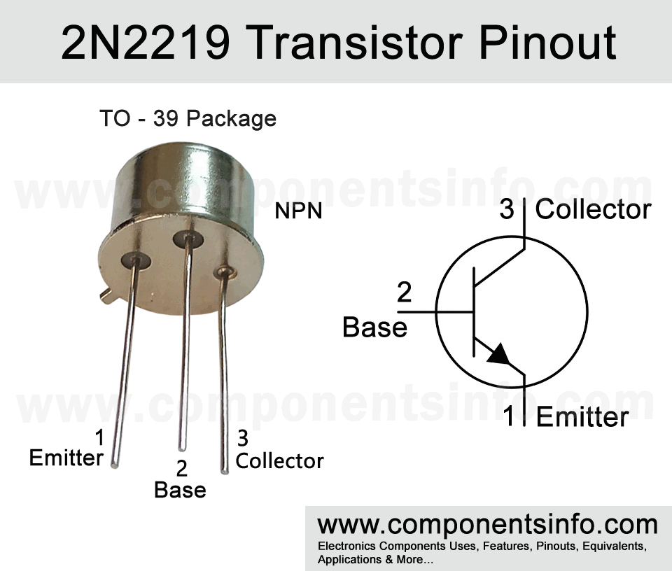 2N2219，TO-39封装的NPN金属外壳晶体管_技术规格_引脚配置_应用范围