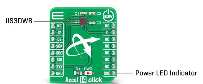数字加速度和振动传感器Mikroe Accel 14 Click特性_功能结构图及应用